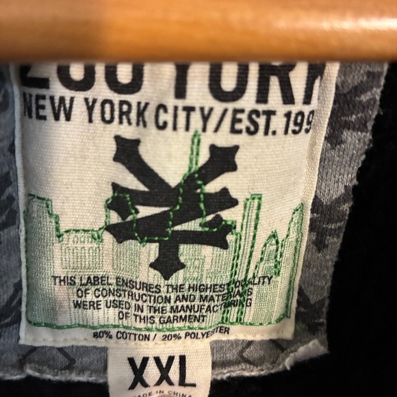 Zoo York Fleece Lined Hoodie Jacket Men XXL Heavyweight Full Zip Logo AOP Street - Picture 11 of 12